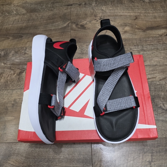 Nike Black and Gray Comfort Sandals Men Size 11 - Picture 2 of 13